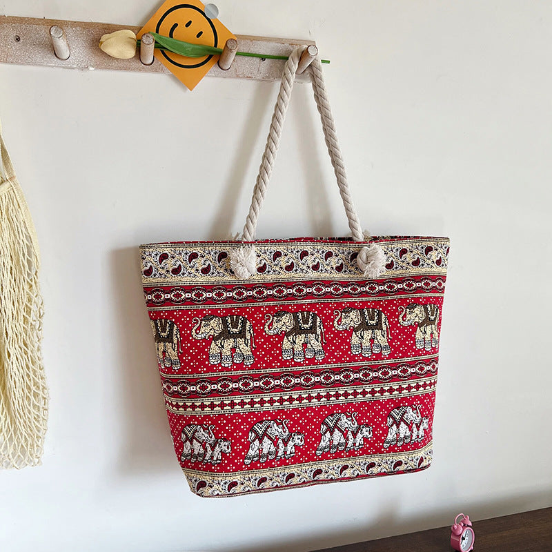 Wholesale Ethnic Printing Tote Bag Canvas Bag